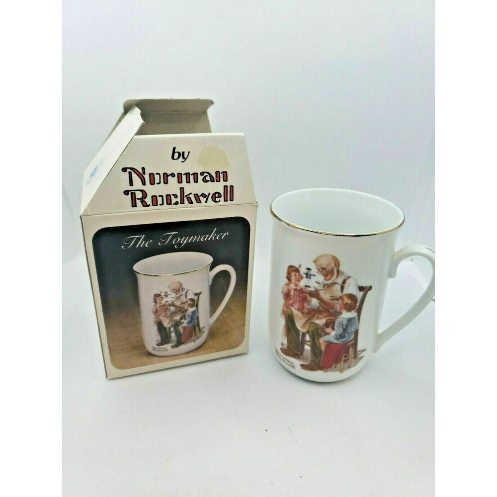 Norman Rockwell Museum "The Toymaker" Collectible Mug, Vintage 1982 New In Box